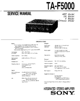 Sony TA-F5000 - Service Manual 